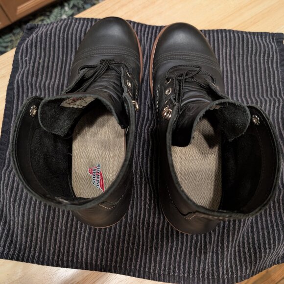 Red Wing Iron Ranger 8084 men's size 8D boots in black harness leather - Picture 6 of 9